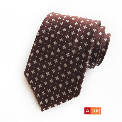 Buycenter Men's Jacquard Tie - Classic Black Stylish Formal Accessory - Buy Center