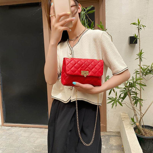 All-Match Diamond Chain Shoulder Bag - Stylish Crossbody for Modern Women - Buy Center