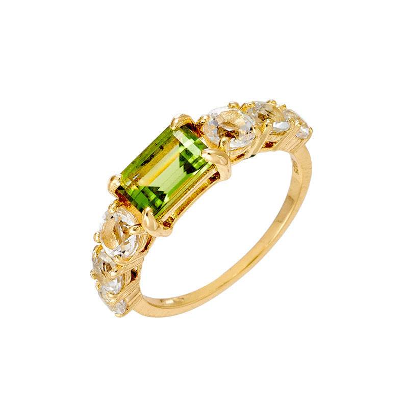 Buycenter S925 Silver Plating Green Olive Ring - Affordable Luxury for Women - Buy Center