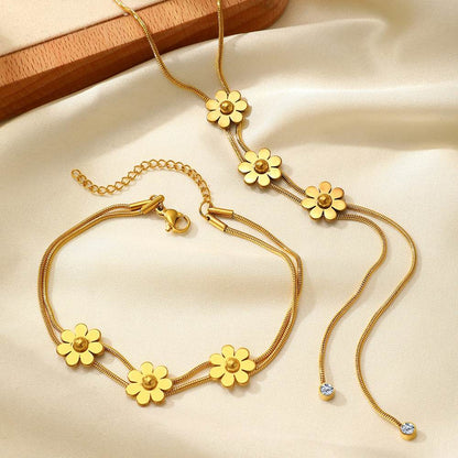 Three-Dimensional Lock Snake Necklace Set - Elegant Fashion Jewelry for Women - Buy Center