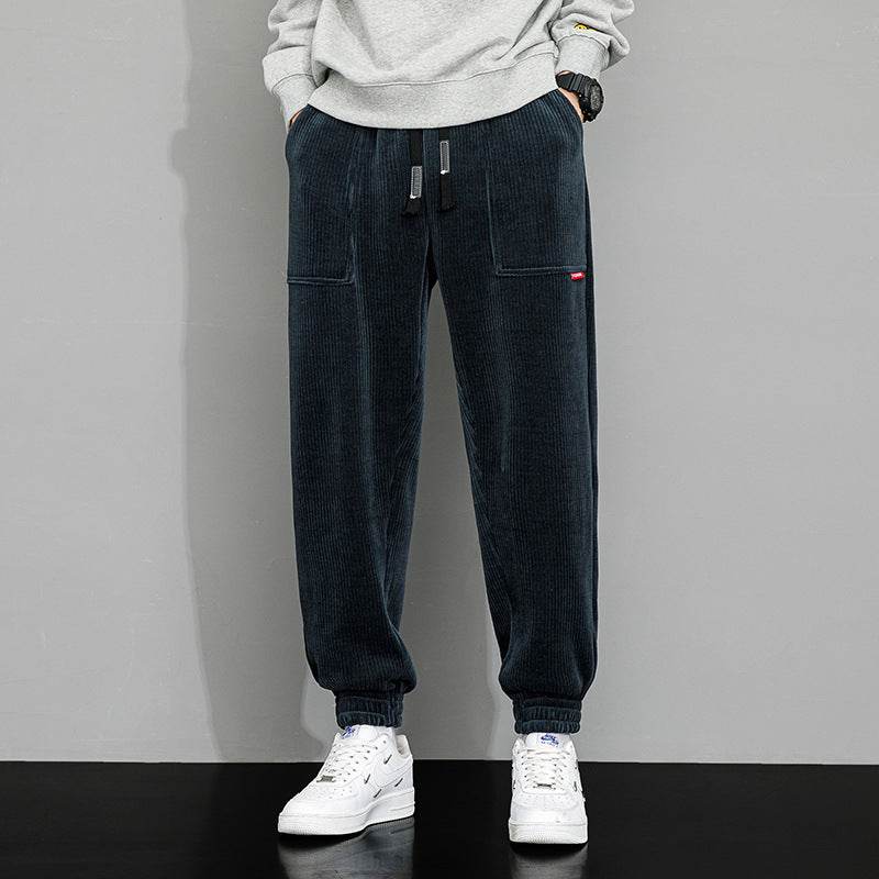 Men's Plus-Size Corduroy Casual Pants - Loose Wide Leg for Autumn Style - Buy Center