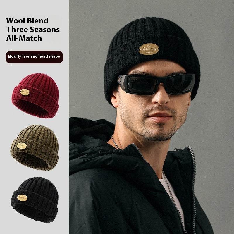 Men's Wool Knitted Fedora - Thick, Windproof Winter Style Hat - Buy Center