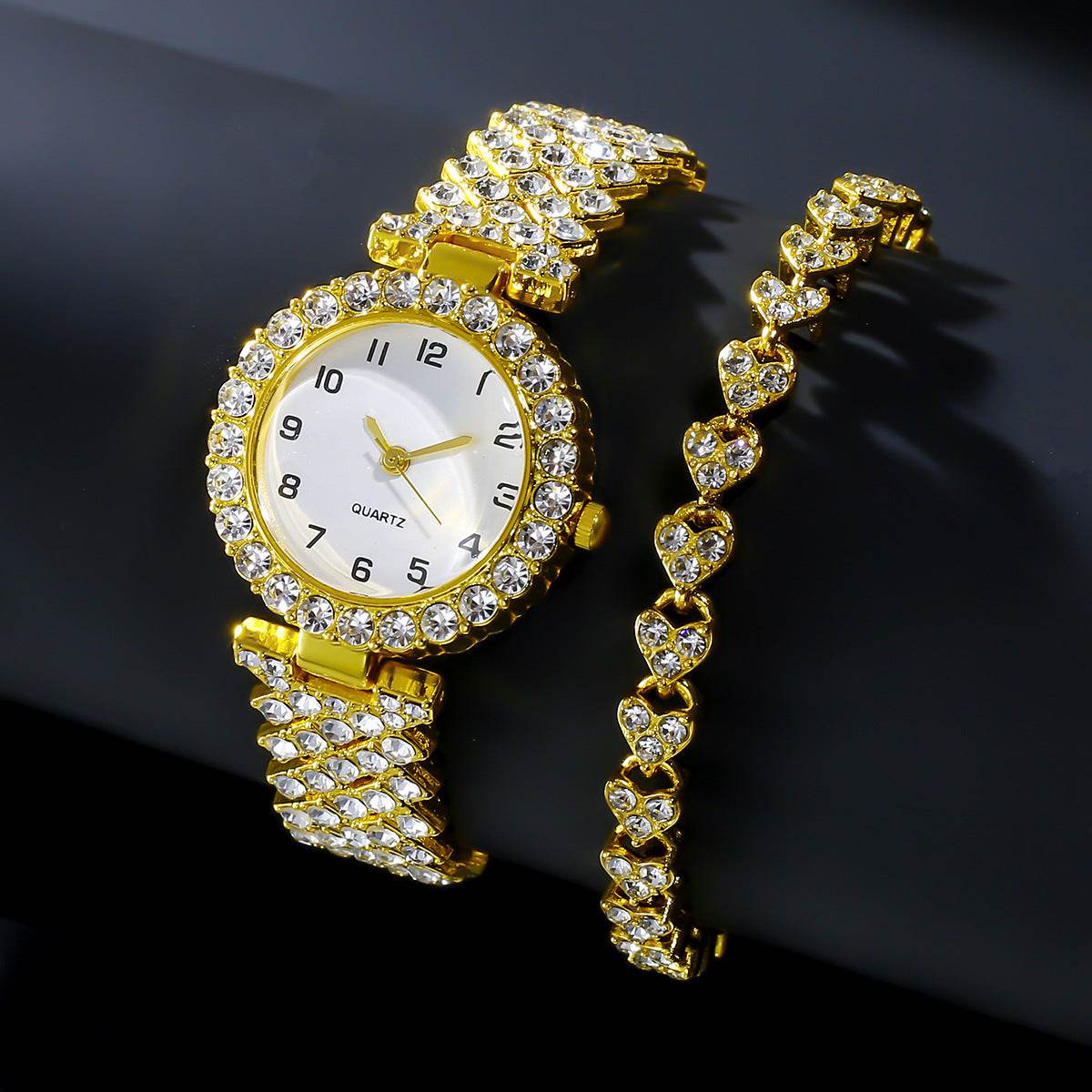 Luxury Women's Watch Set - Silver Strap Quartz & Bracelet Gift 2025 - Buy Center