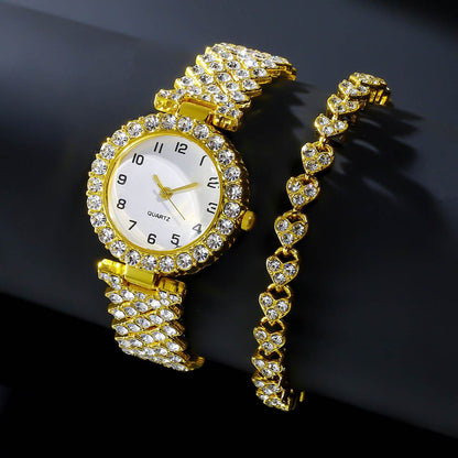 Luxury Women's Watch Set - Silver Strap Quartz & Bracelet Gift 2025 - Buy Center