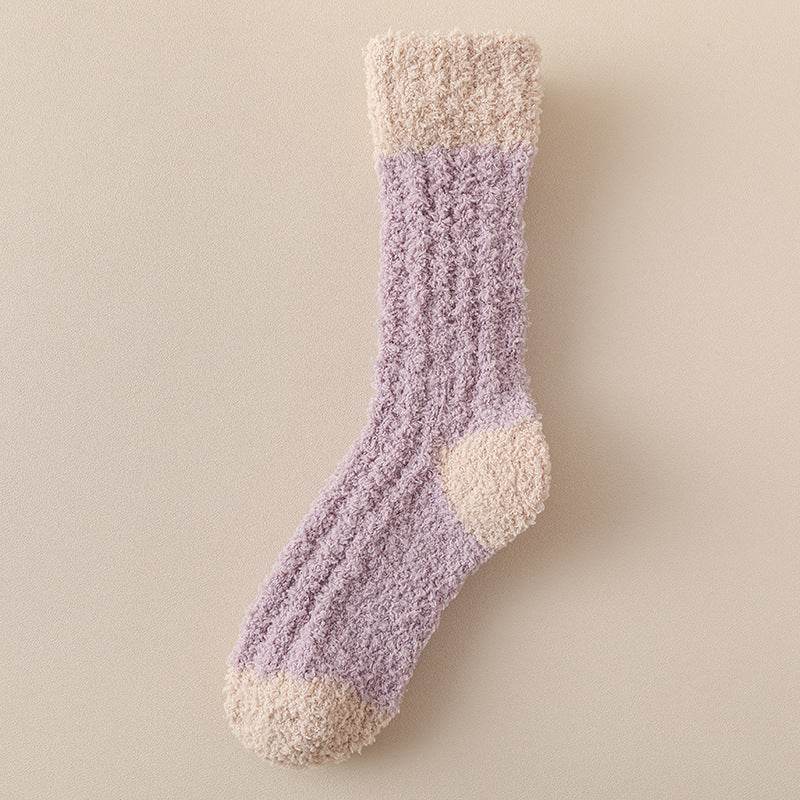 Coral Fleece Women's Thermal Socks - Thick Mid-Calf Cozy Footwear - Buy Center
