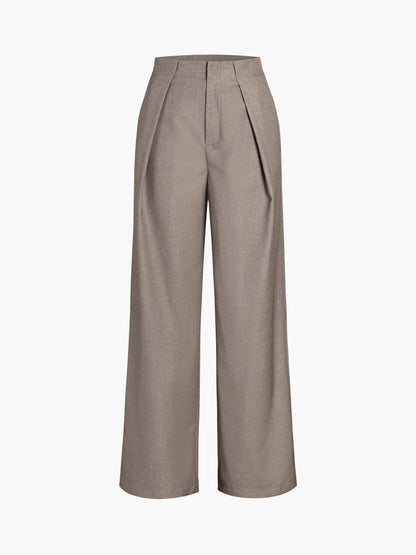 Women's Stylish Wide Leg Suit Pants - Premium Polyester Comfort - Buy Center