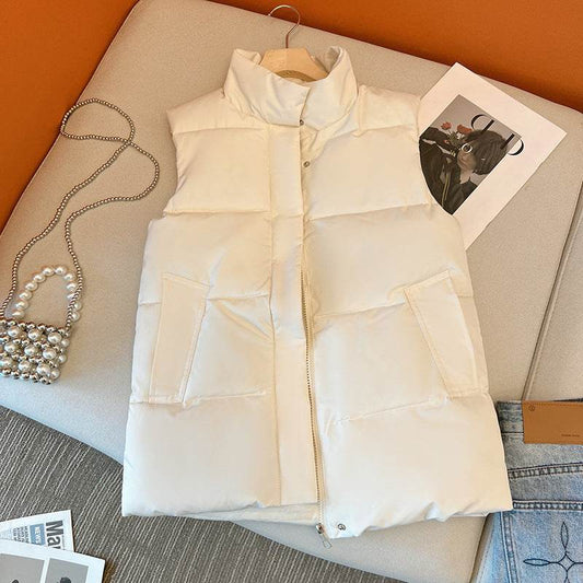 Women's Down Cotton Vest - Trendy Korean Style for Autumn & Winter - Buy Center