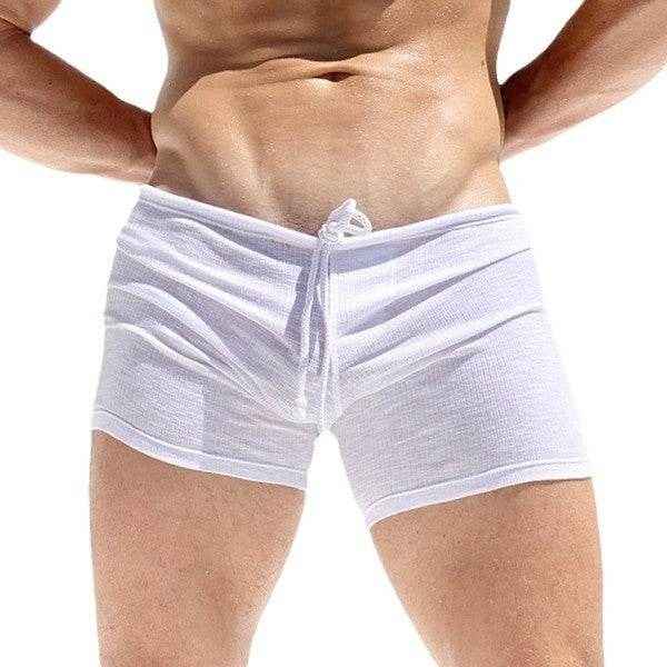 Men's Fitness Lace-Up Striped Shorts - Premium Stylish Workout Wear 2025