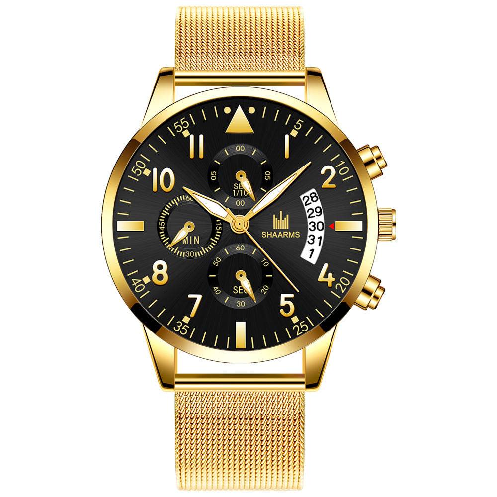 Concept Men's Mesh Strap Quartz Watch - Stylish Calendar Design 2025 - Buy Center