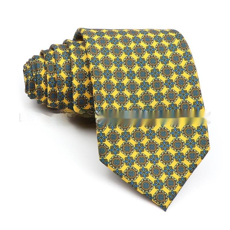 Men's Printed Work Tie - Stylish Polyester Bow Tie with Geometric Design - Buy Center