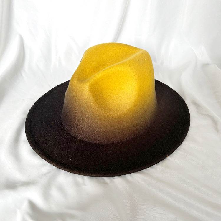 Buycenter Gradient Color Flat Brim Jazz Top Hat - Stylish Conical Design - Buy Center