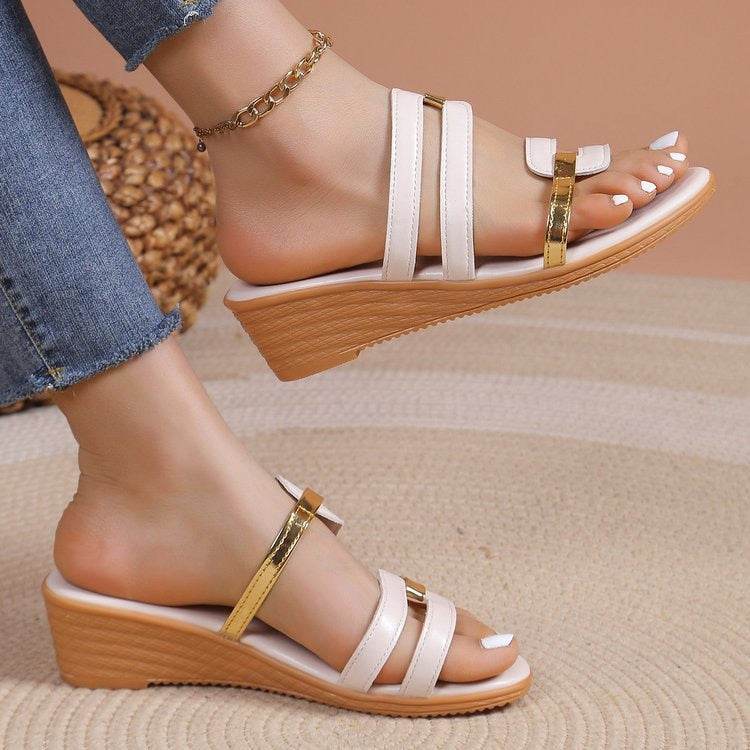 Buycenter Women's Casual Wedge Platform Slippers - Stylish & Comfortable - Buy Center