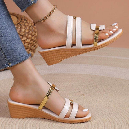 Buycenter Women's Casual Wedge Platform Slippers - Stylish & Comfortable - Buy Center