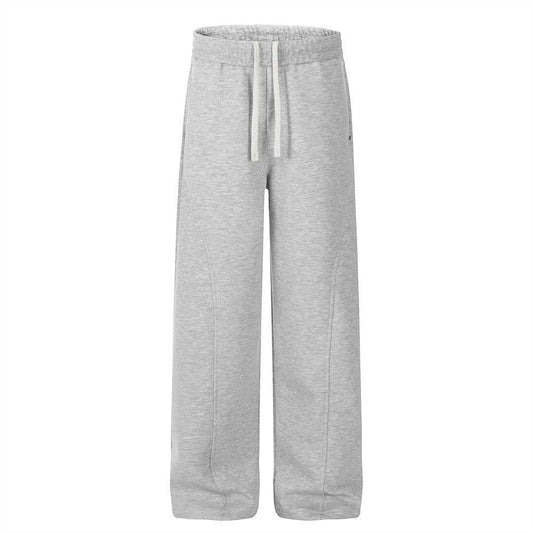 All-Match Sports Style Wide-Leg Pants - Elastic Waist & Casual Comfort - Buy Center