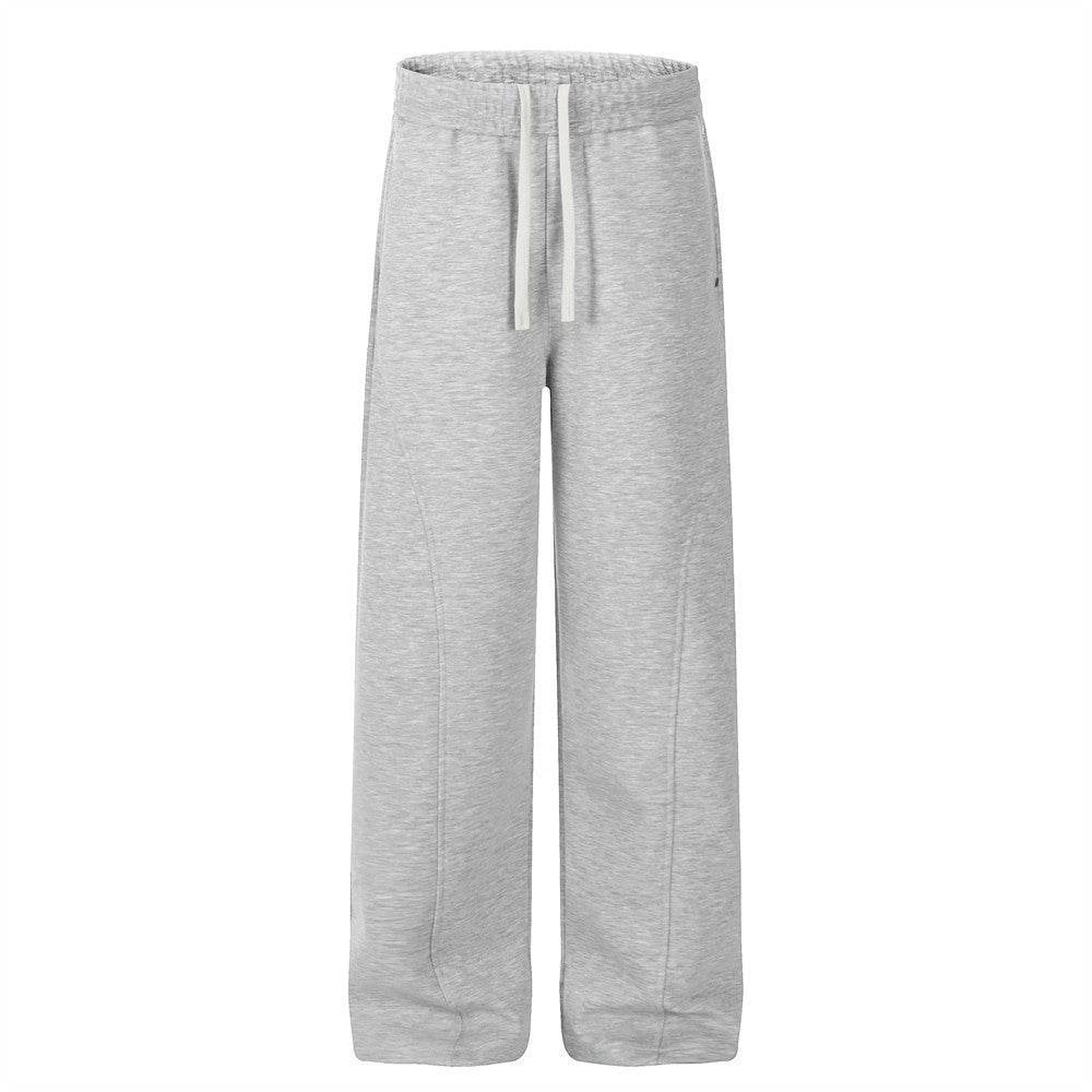 All-Match Sports Style Wide-Leg Pants - Elastic Waist & Casual Comfort - Buy Center