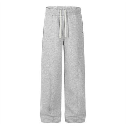 All-Match Sports Style Wide-Leg Pants - Elastic Waist & Casual Comfort - Buy Center