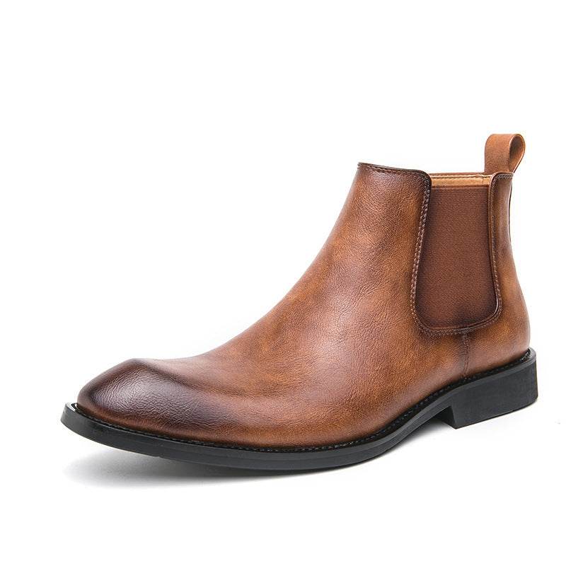 Retro Plus Size Short Boots for Men - Casual Fashion in Black & Brown - Buy Center