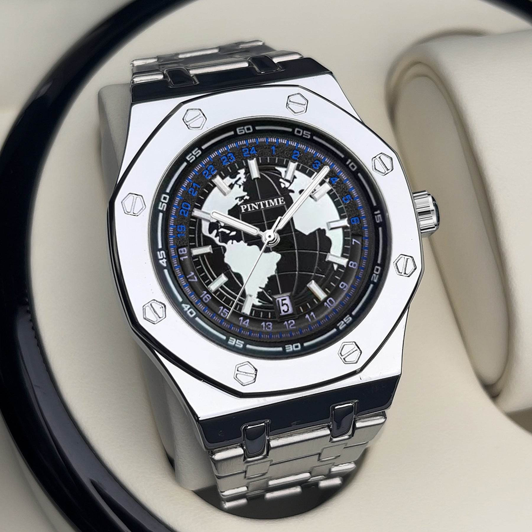 Men's Waterproof Quartz Watch - Luminous Steel Strap for Any Occasion - Buy Center
