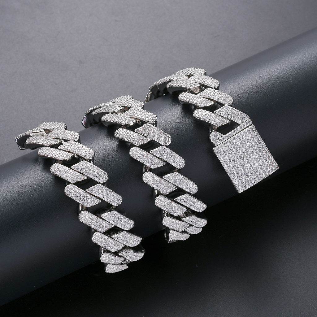 Full Zircon Hip Hop Necklace - Stylish Copper & Gold Plated Men’s Jewelry - Buy Center