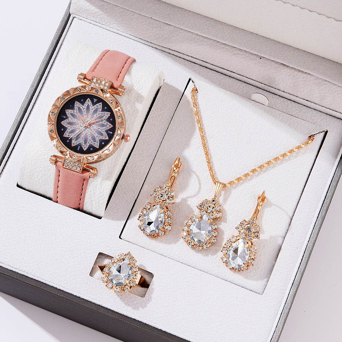 Buy Center Women's Quartz Watch Bracelet Set - Casual Style & Matching Jewelry - Buy Center