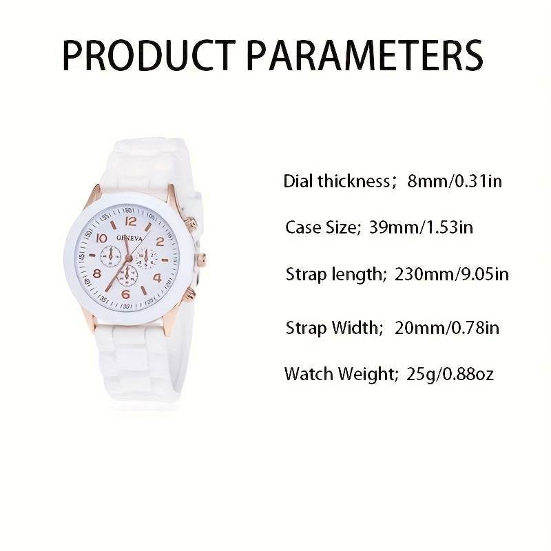 Buy Center Women's Imitation Leather Watch Set - Elegant Jewelry Bundle - Buy Center