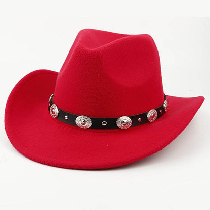 European & American Woolen Cowboy Hat - Stylish Adjustable Fit for All - Buy Center