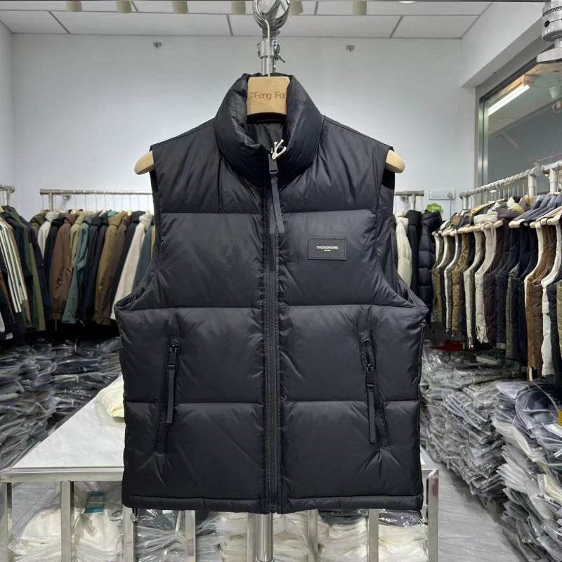 Men's Youth Stand Collar Down Vest - Stylish, Warm & Versatile Fashion - Buy Center