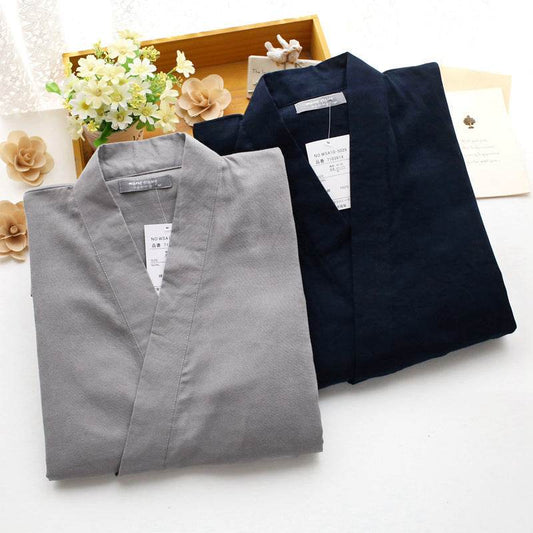 Comfortable Men's Cotton Kimono Pajamas - Breathable & Loose Design - Buy Center