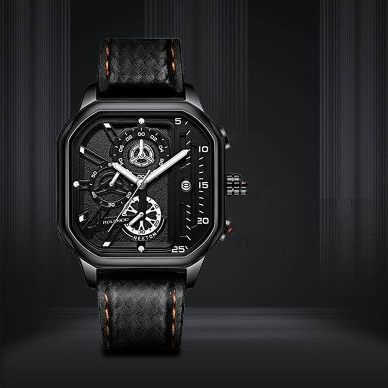 Buycenter Men's Quartz Watch - Fashionable Waterproof Design in Gray Black - Buy Center