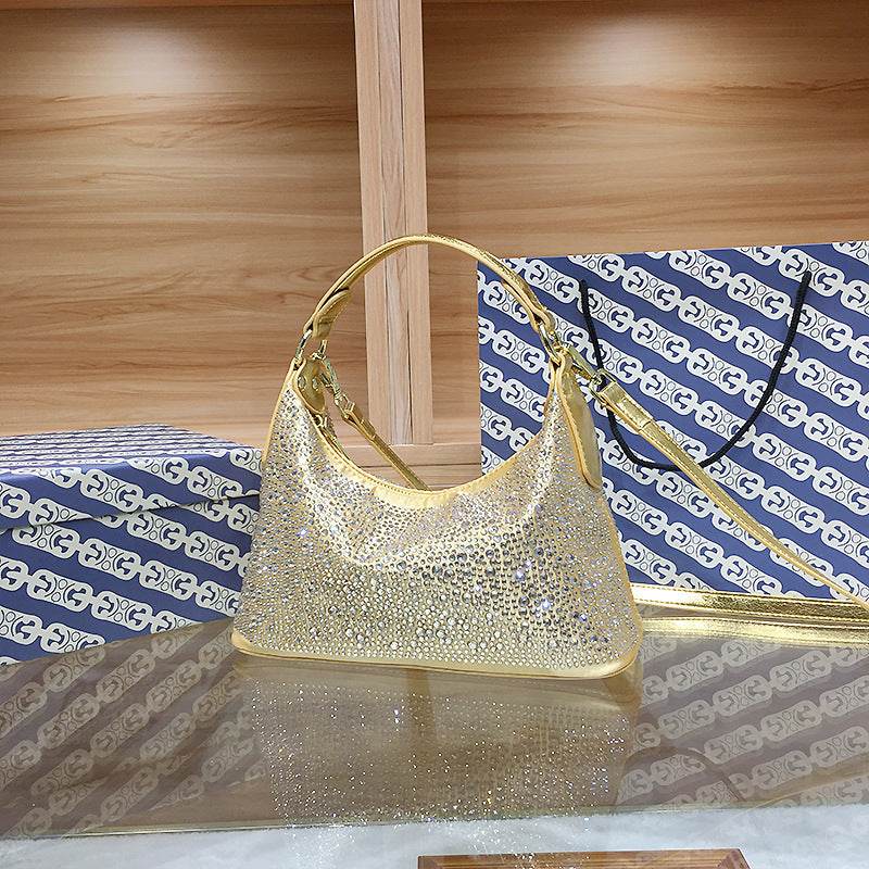 Stylish Rhinestone Tote - Large Capacity Dinner Clutch Bag for Women - Buy Center