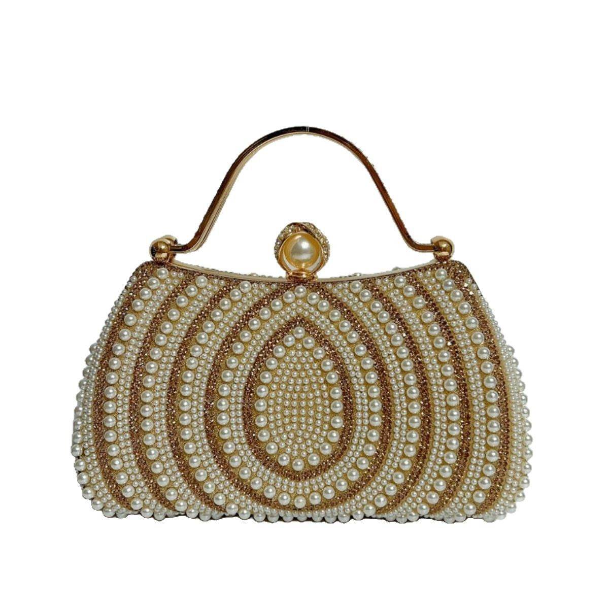 Buycenter Women's Pearl Diamond Handbag - Stylish Crossbody for Daily Use - Buy Center