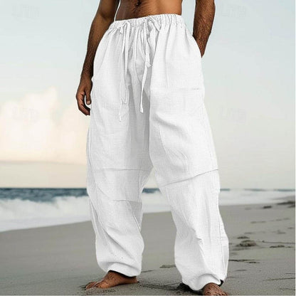 Comfortable Beach Straight-Leg Pants - Stylish Cotton Blend for Daily Wear - Buy Center