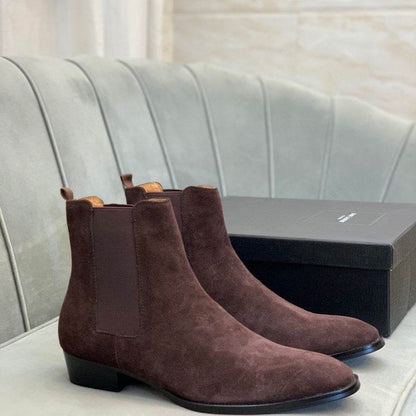 Men's Buckskin Martin Boots - Stylish All-Match Design for Winter 2025 - Buy Center