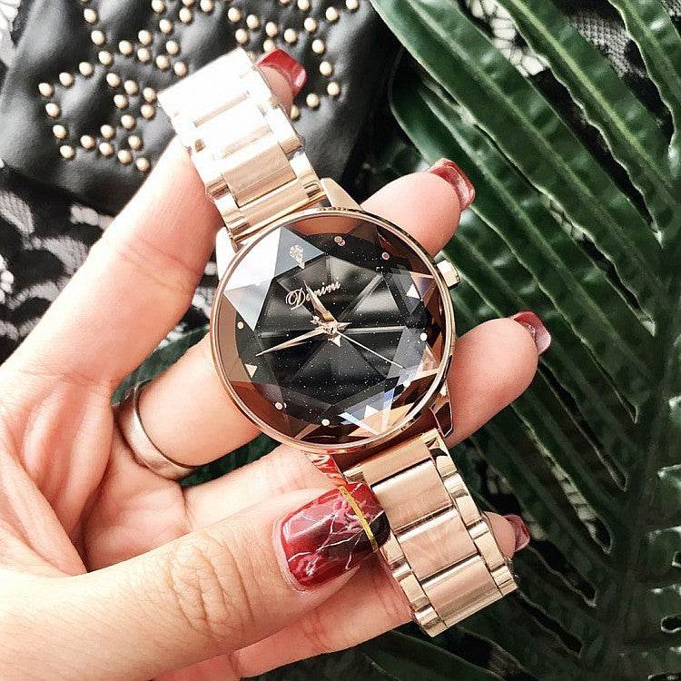 Buy Center Starry Sky Purple Steel Women's Dress Watch - Fashionable Quartz - Buy Center