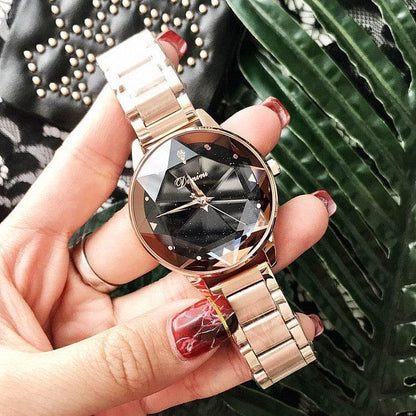Buy Center Starry Sky Purple Steel Women's Dress Watch - Fashionable Quartz - Buy Center
