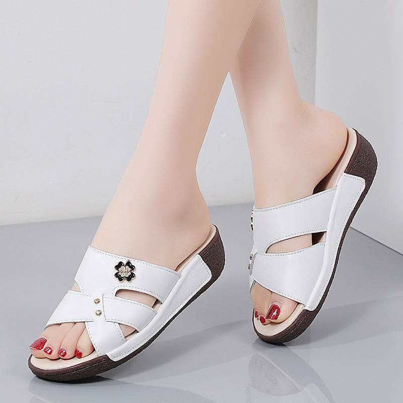 Women's Outdoor Slippers - Korean Design for Seniors with Cozy Comfort - Buy Center