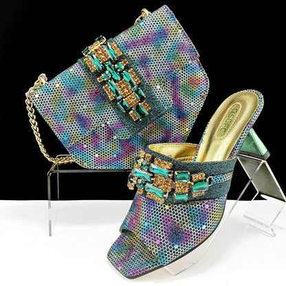Women's Camouflage High Heel Slippers & Bag Set - Stylish & Casual 2025 - Buy Center