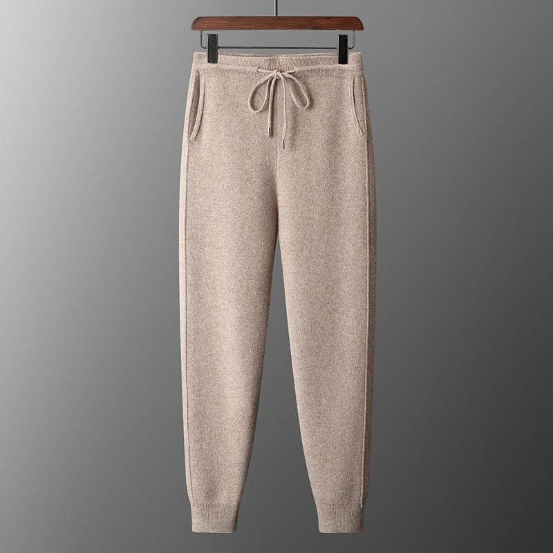 Men's High Waist Wool Harem Pants - Casual Style & Lock Foot Fit - Buy Center