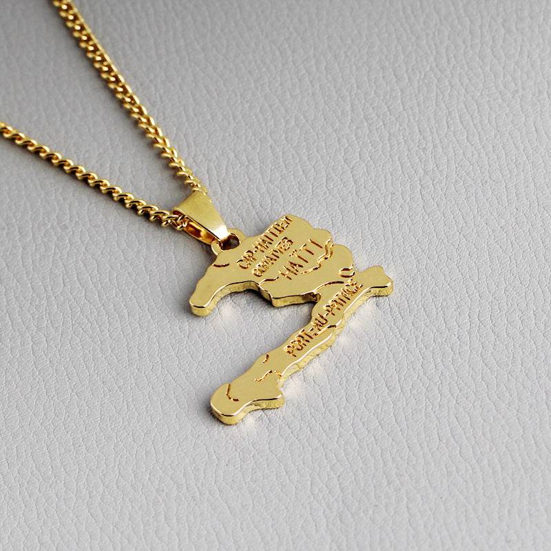 Haiti Map Necklace - Stylish Travel Jewelry for Men & Women, 2025 - Buy Center