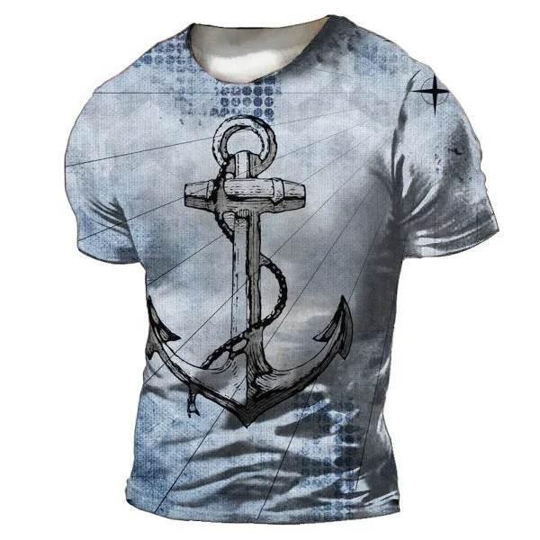 Trendy Men's Casual Loose Short Sleeve T-Shirt - Modern Round Neck Style - Buy Center