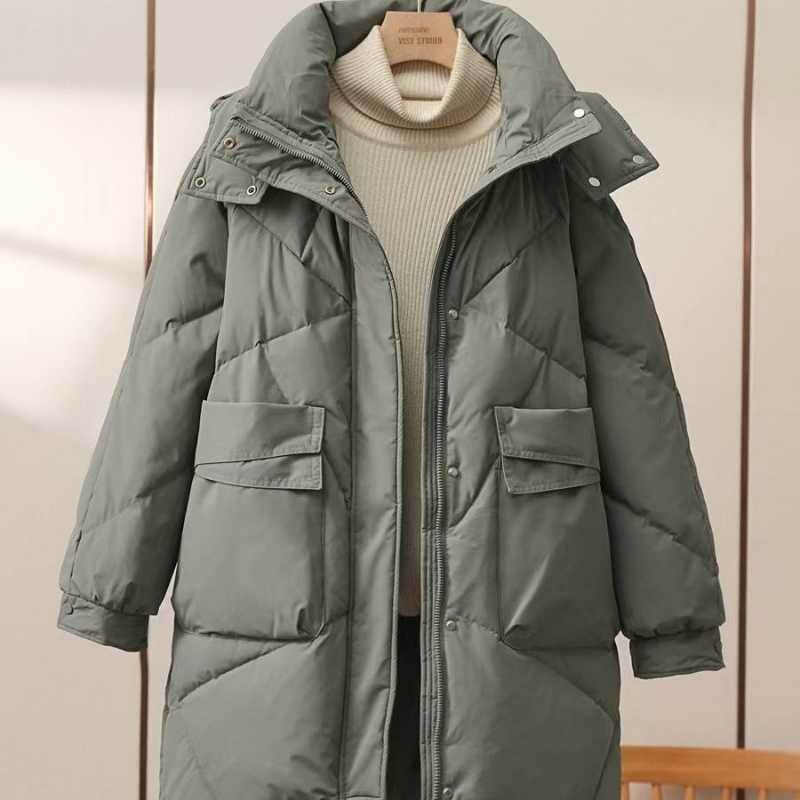 Buycenter Women's Mid-Length Cotton-Padded Coat - Plus Size & Warm - Buy Center