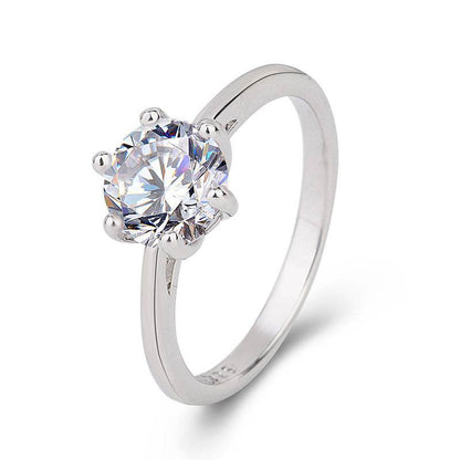 Buy Center Zircon Ring for Women - Geometry Copper Platinum Plated - Buy Center