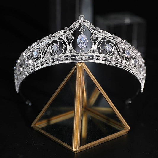Elegant European-Style Bridal Crown - Rhinestone Hair Jewelry for Weddings - Buy Center