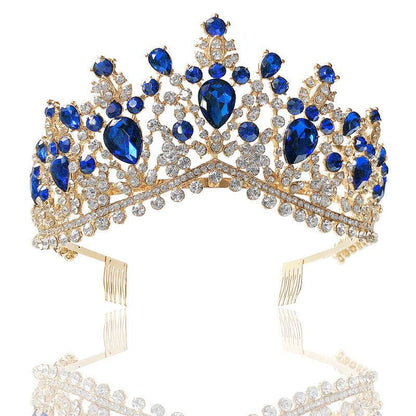 Baroque Rhinestone Bridal Crown - Elegant Headdress for Special Occasions - Buy Center