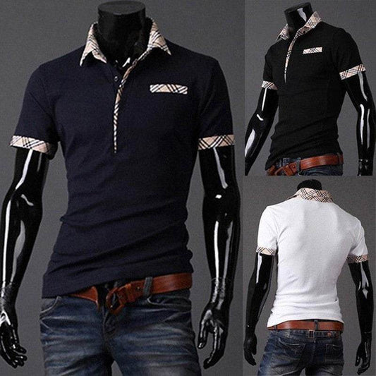 Buycenter Summer Polo T-Shirt - Striped Cotton Blend for Hot Weather - Buy Center