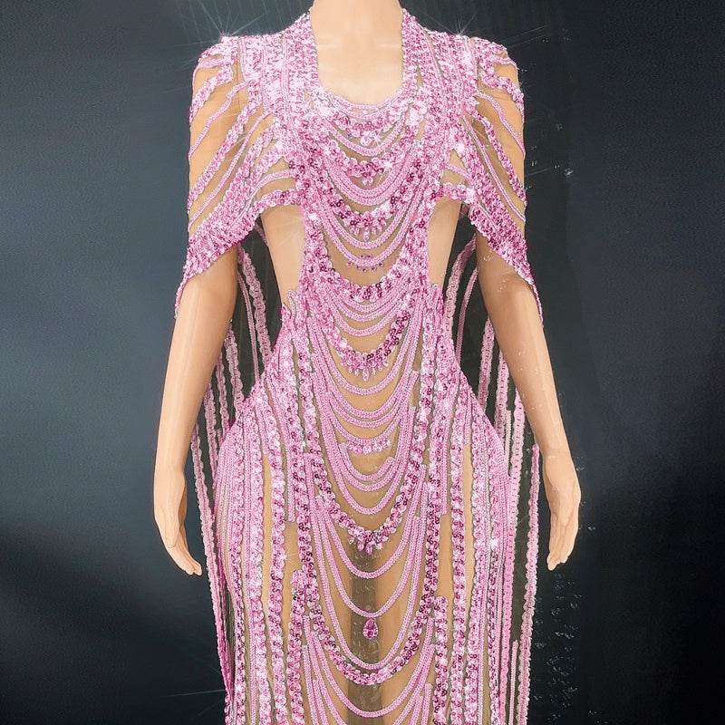 Celebrate Crystal Sequin Evening Gown - Elegant Prom Dress in Vibrant Colors - Buy Center