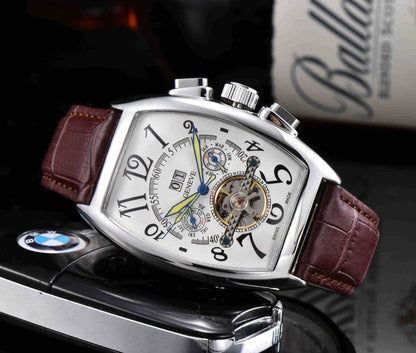 Buy Center Men's Mechanical Business Watch - Wooden Barrel, Sapphire Crystal - Buy Center