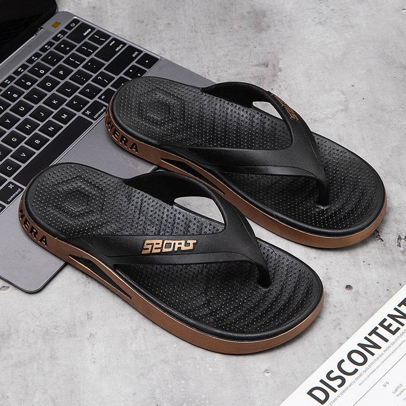 Buycenter Men's Non-slip Flip-Flops - Stylish Open Toe Sandals for Outdoors - Buy Center