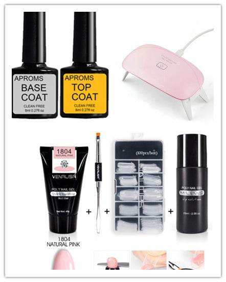 Venalisa Poly Nail Gel Kit - Flawless Nail Extensions at Home or Salon - Buy Center