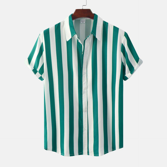 Men's 3D Printed Short Sleeve Shirt - Casual Cotton Blend Cardigan 2025 - Buy Center